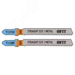 Полотна по металлу, Bimetal, фрезерованные, волнистые зубья, 76/51/2 мм (T118BF), 2 шт.