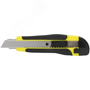 Нож технический 18 мм усиленный прорезиненный, лезвие 15 сегментов