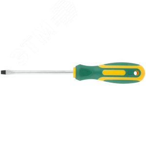 Отвертка ''Контур'', CrV сталь, прорезиненная ручка 5х100 мм SL