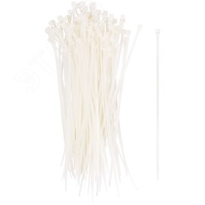 Хомуты нейлоновые, белые для проводов, 100 шт., 150 мм