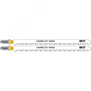 Полотна по дереву, HCS, разведенные, шлифованные зубья 151/126/4 мм (T344D), 2 шт