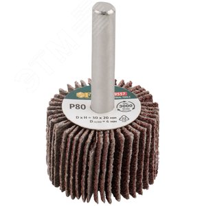 Диск лепестковый для дрели радиальный 30х20х6 мм Р 80