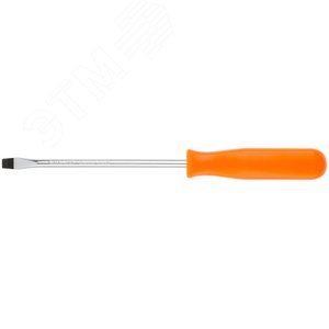 Отвертка ''Эконом'', CrV сталь, пластиковая оранжевая ручка 5х100 мм SL