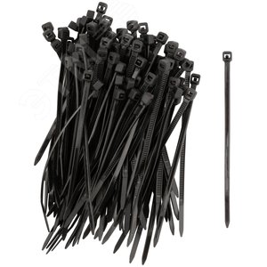 Хомуты нейлоновые, черные для проводов 100шт., 80х2,5мм