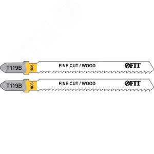 Полотна по дереву, HCS, фрезерованные, волнистые зубья, 91/67/2 мм (Т119В), 2 шт