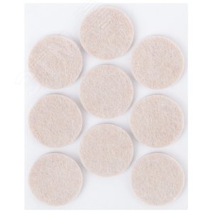 Подкладки для мебели самоклеющиеся круглые 25 мм, 9 шт., войлок