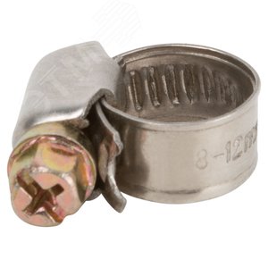 Хомут обжимной 8-12 мм нержавеющая сталь