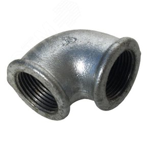 Угольник Ду15 90гр. чугунный оцинкованный