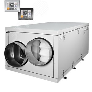 Установка вентиляционная приточно-вытяжная        с рекуператором и электро нагревателем CF-1200    /9-380/3 EC-H-R-GTC