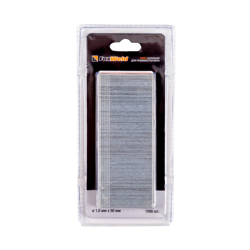 Шпильки для пневмостеплера тип 18GA F50, 1,0 х 50 мм 1000 шт. AERO