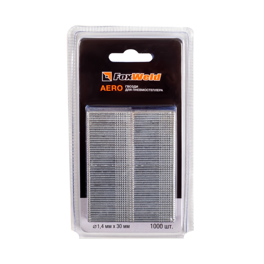 Гвозди для пневмостеплера тип 16GA T30, 1,4 х 30 мм 1000 шт. AERO