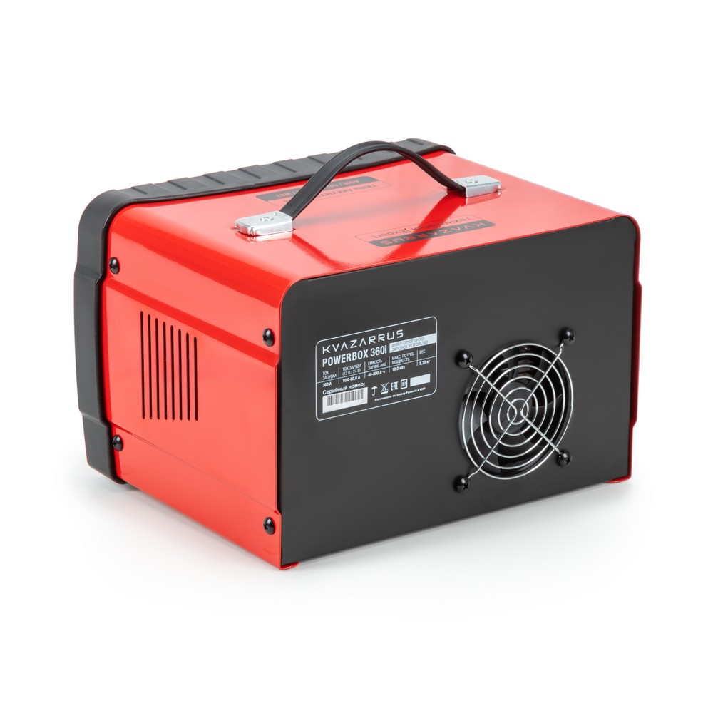 Инверторное пуско-зарядное устройство KVAZARRUS PowerBox 360i, таймер, цветная коробка
