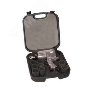 Пневмогайковерт ударный IWS680 (234л/мин,680н/м,6.3бар,3/4''), набор, кейс