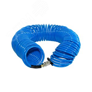 Шланг спиральный с фитингами рапид, полиуретан, 15бар, 8x12мм, 15м