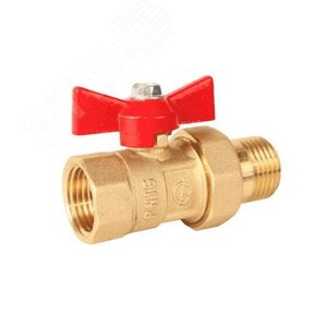 Кран шаровой Ду25 Ру16 В/американка бабочка, латунный