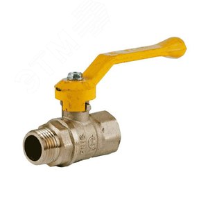 Кран шаровой латунь газ Ду 25 Ру40 ВР/НР полнопроходной рычаг 115033