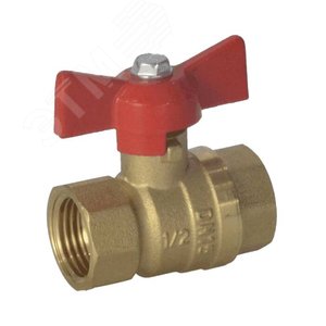 Кран шаровой латунь Ду 20 Ру40 ВР полнопроходной бабочка 107187