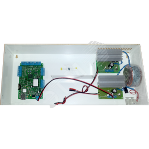 Контроллер Gate-IP-Base-UPS2 mod.23 в корпусе с двумя ИБП (для питания замка и контроллера) и местами под аккумуляторы 7Ач.