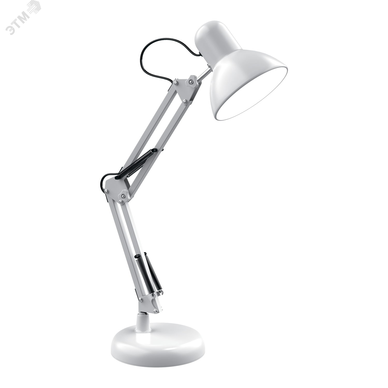 Светильник настольный под лампу E27 х60 Вт 220-240В IP20 300х150 мм белый струбцина GTL