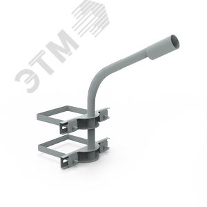 Кронштейн для уличных светильников на опору с 2-мя хомутами 625х460х680 D60 мм Gauss
