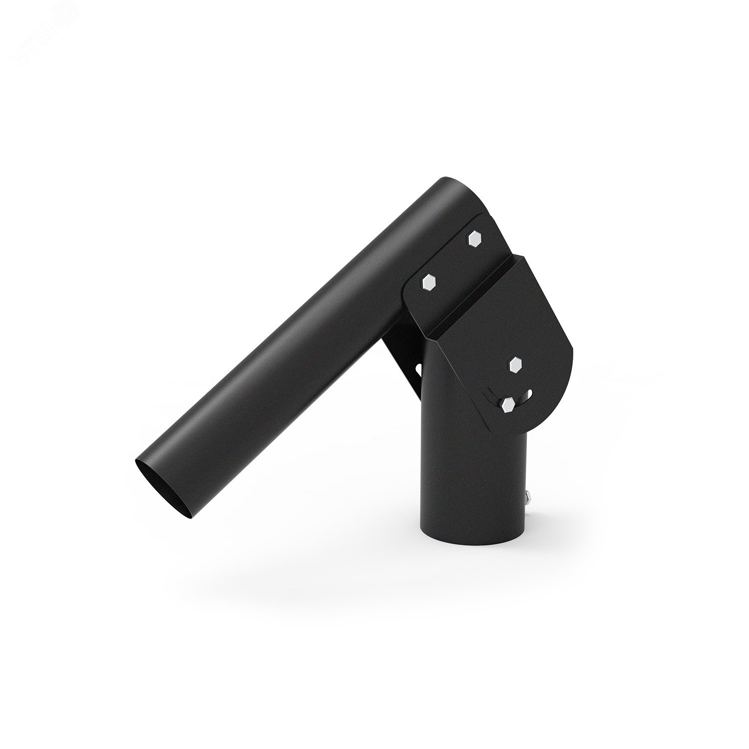 Кронштейн для уличных светильников 200х205х100 мм на трубу до D58 мм / консоль D48 мм черный Gauss