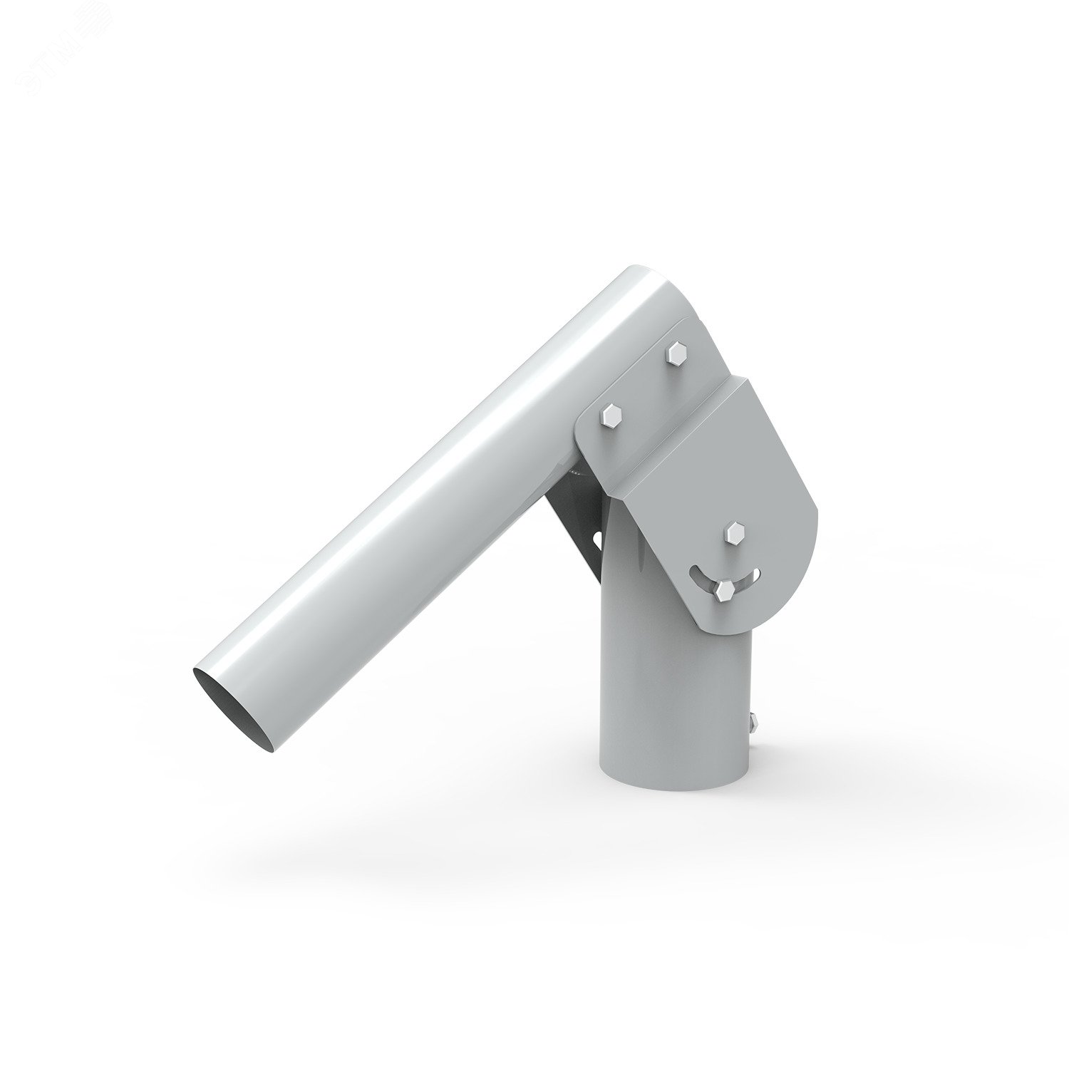 Кронштейн для уличных светильников 200х205х100 мм на трубу до D58 мм/консоль D48 мм серый