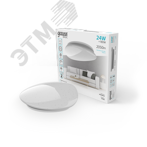 Светильник светодиодный LED НПС ДБО 24 Вт 4000К d370х90 мм IP20 Space Stone Basic Gauss