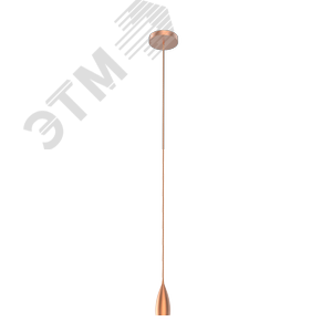Светильник подвесной под лампу E27 1х60 Вт 200-240В IP20 1000х50 мм Медный Decor Gauss