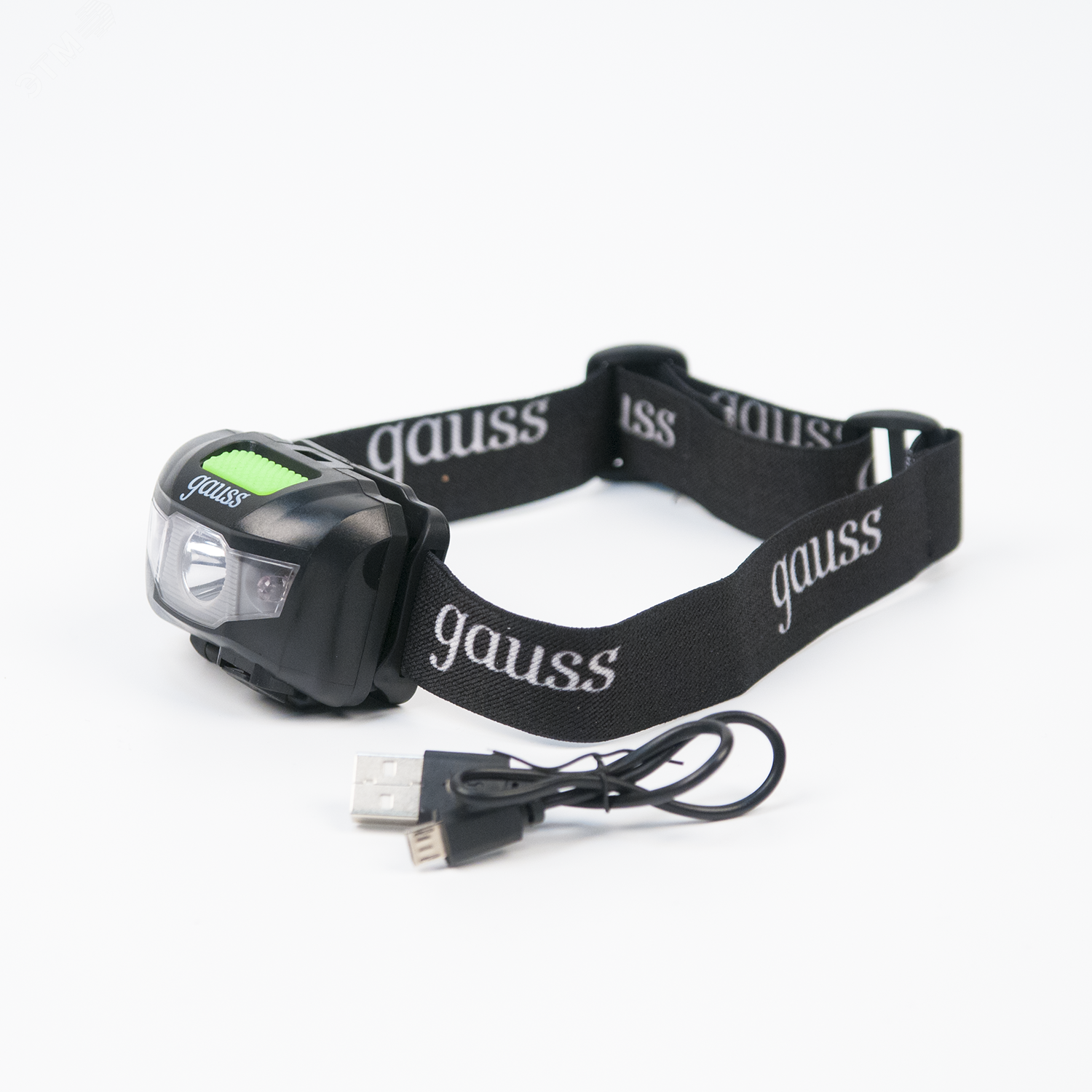 Фонарь налобный светодиодный LED 3 Вт 130 Лм модель GFL405 черный c Li-ion аккумулятором 600 мАч Gauss