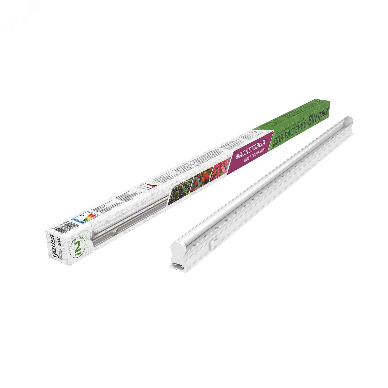 Светильник светодиодлный для растений (фитосветильник) ДПО 8 Вт IP20 561х25х37 мм Fito