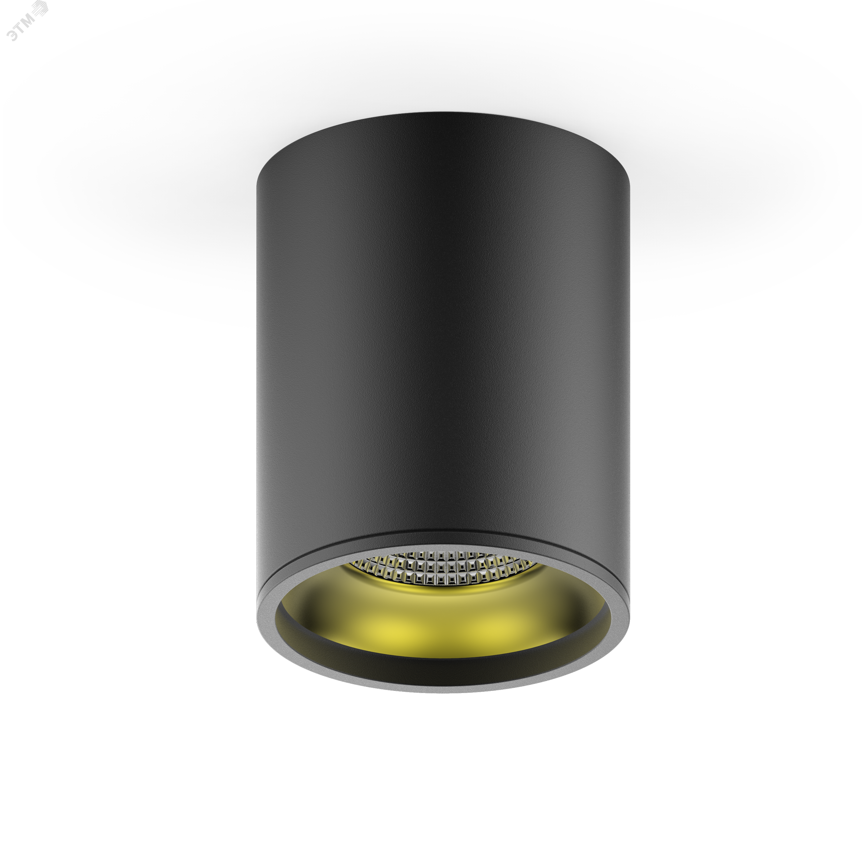 Светильник светодиодный накладной ДПО-12Вт 3000K 79x100мм (черный золото) Gauss