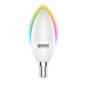 Лампа светодиодная умная 5 Вт 470 лм 2700-6500К AC 220-240В E14 свеча Управление по Wi-Fi, изменение цветовой температуры и диммирование Smart Home