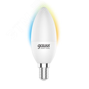 Лампа светодиодная умная 5 Вт 470 лм 2700-6500К AC 220-240В E14 свеча Управление по Wi-Fi, изменение цветовой температуры и диммирование Smart Home Ga