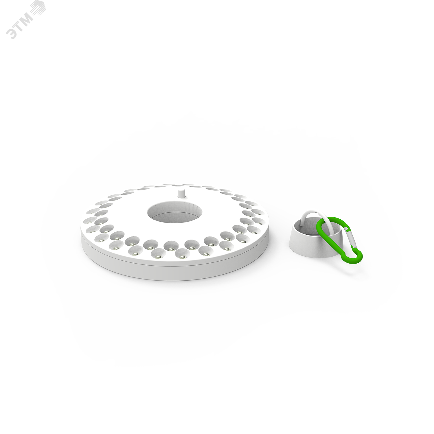 Фонарь кемпинговый туристический светодиодный LED 48LED 500 Лм модель GFL004 белый на батарейках 3xAA с магнитом и карабином Gauss