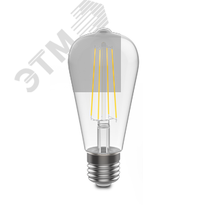 Лампа светодиодная филаментная LED 10 Вт 970 лм 4100К AC185-265В E27 ST64 нейтральный Black Filament