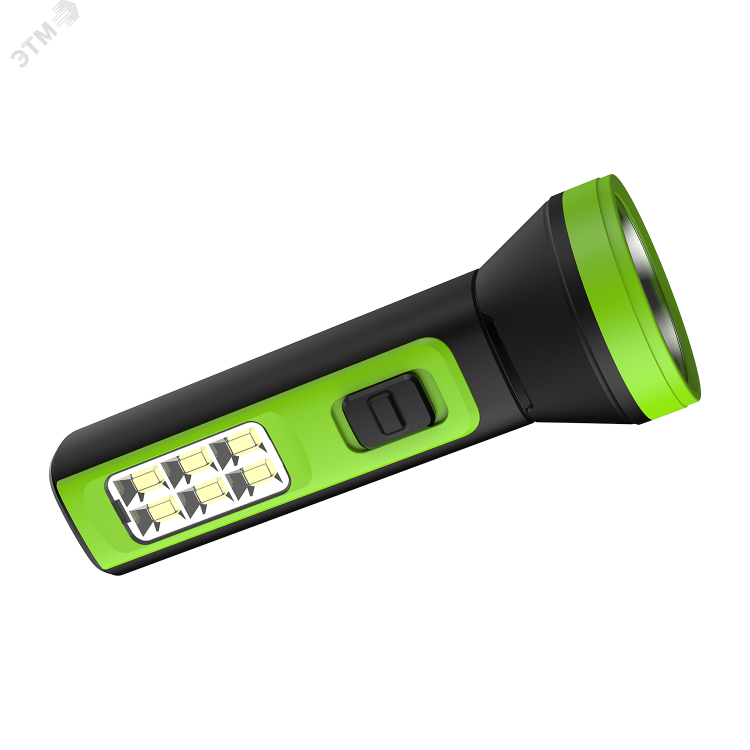 Фонарь ручной светодиодный LED 2 Вт 100 Лм модель GFL102 черный со свинцово-кислотным (Lead acid) аккумулятором 250 мАч