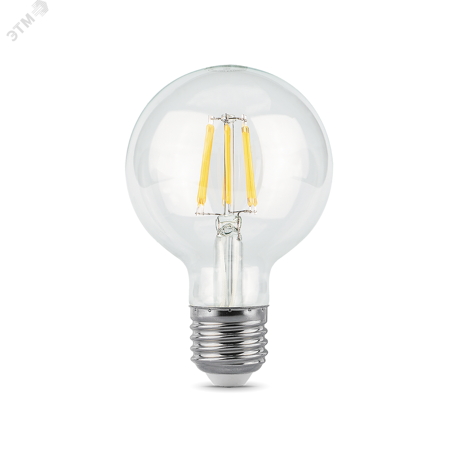 Лампа светодиодная филаментная LED 6 Вт 630 лм 2700К AC185-265В E27 шар G95 теплая  Black Filament Gauss