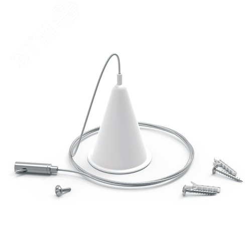 Комплект подвесов для трековых шинопроводов 1шт цвет белый однофазный Gauss