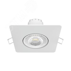 Светильник светодиодный ДВО 6 Вт 3000К 500 лм 175-240В IP20 90х90х56мм монт разм 65х65мм Алюминий Downlight Gauss