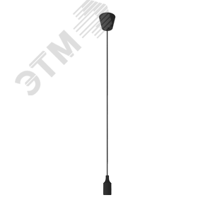 Светильник подвесной под лампу E27 1х60 Вт 200-240В IP20 1000х40 мм Черный Decor Gauss