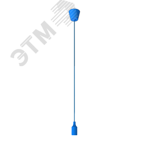 Светильник подвесной под лампу E27 1х60 Вт 200-240В IP20 1000х40 мм Голубой Decor