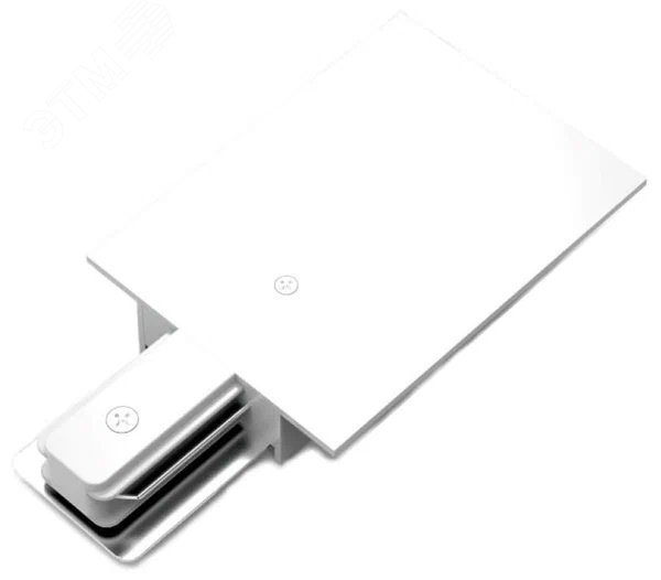 Адаптер питания для подключения встраиваемых трековых шинопроводов к сети белый однофазный