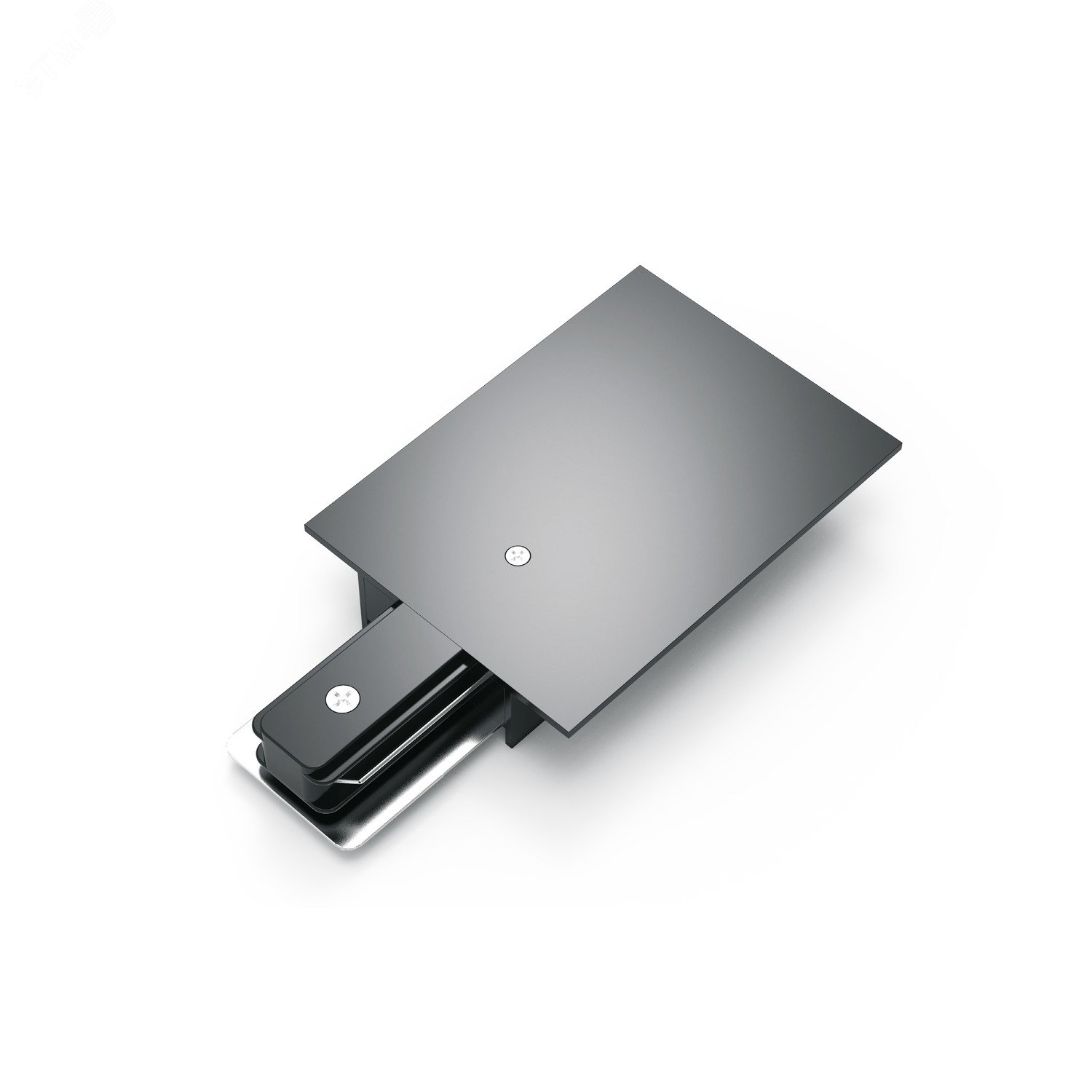 Адаптер питания для подключения встраиваемых трековых шинопроводов к сети черный однофазный