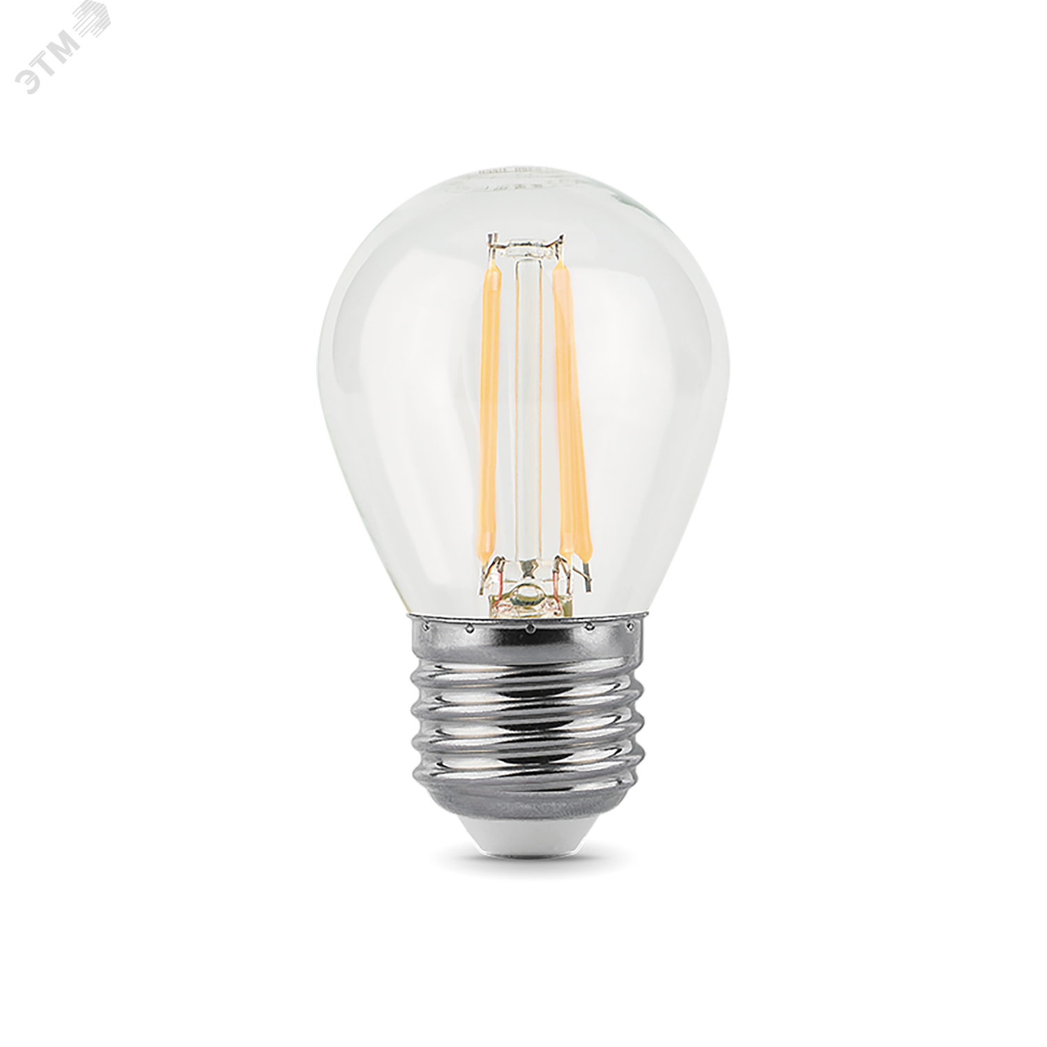 Лампа светодиодная филаментная LED 5 Вт 420 лм 2700К AC185-265В E27 шар P45 теплая  Black Filament Gauss