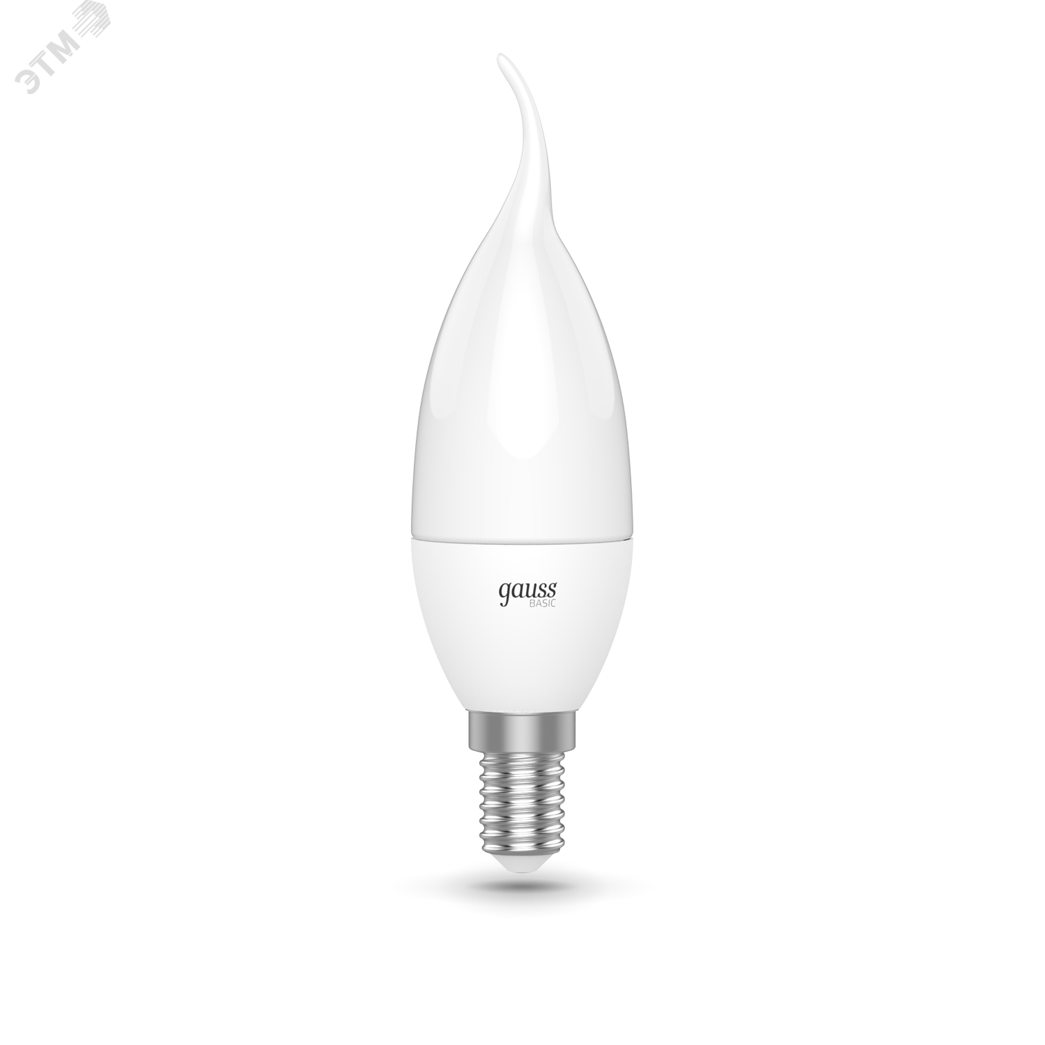 Лампа светодиодная LED 5.5 Вт 400 лм 3000К AC180-240В E14 свеча теплая  Basic Gauss