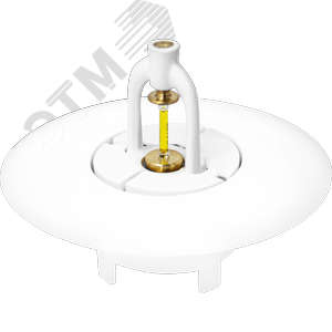 Цоколь фасонный пластиковый белый R 1/2 для       углубленного монтажа оросителей
