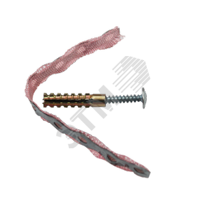 Дюбель-хомут 041 (дюбель 5ммх30мм, саморез 'клоп'  4,2ммх25мм и хомут из жесткой армированной ленты дл.140 мм ) 100шт