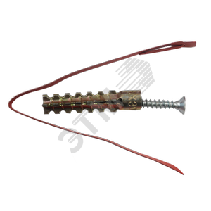 Дюбель-хомут 049-01 (дюбель 5ммх30мм, саморез 3,5ммх25мм и хомут из стальной ленты с пряжкой 140мм) 100шт