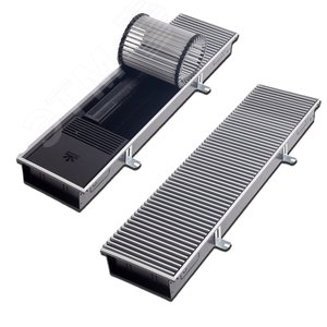 Конвектор внутрипольный 90/230/800 с естественной конвекцией, решетка натуральный алюминий