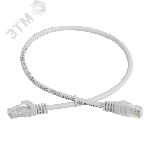 Шнур коммутационный (патч-корд) кат.5E UTP 0,5м серый GENERICA